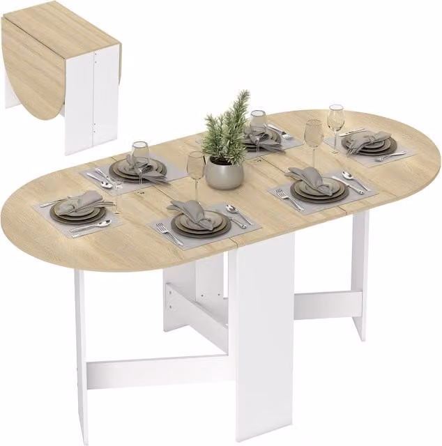Tavolo da pranzo allungabile Minimal in legno effetto rovere, L: 163 cm, P: 80 cm, H: 75 cm