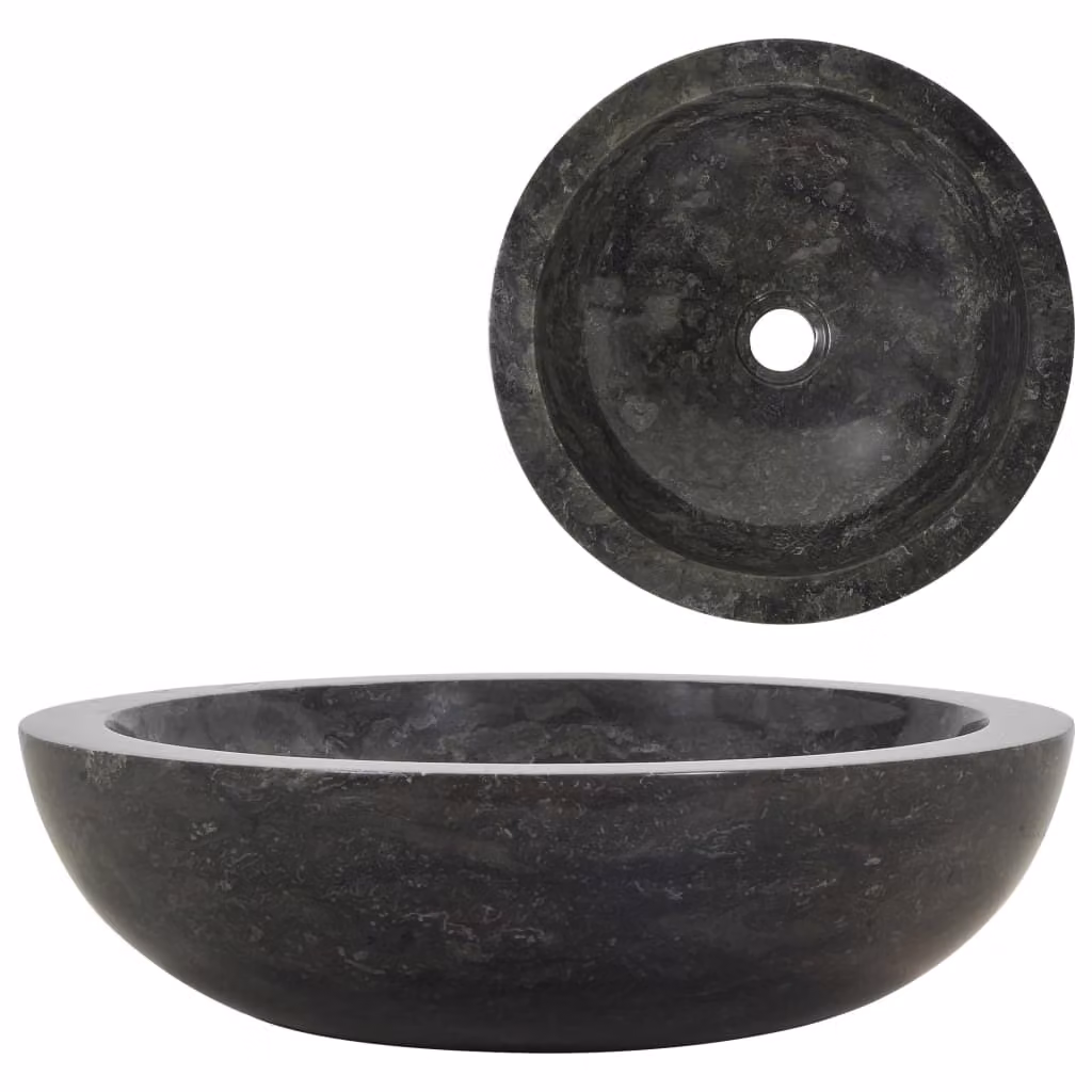 The Living Store Lavabo 40x12 cm Marmo Nero