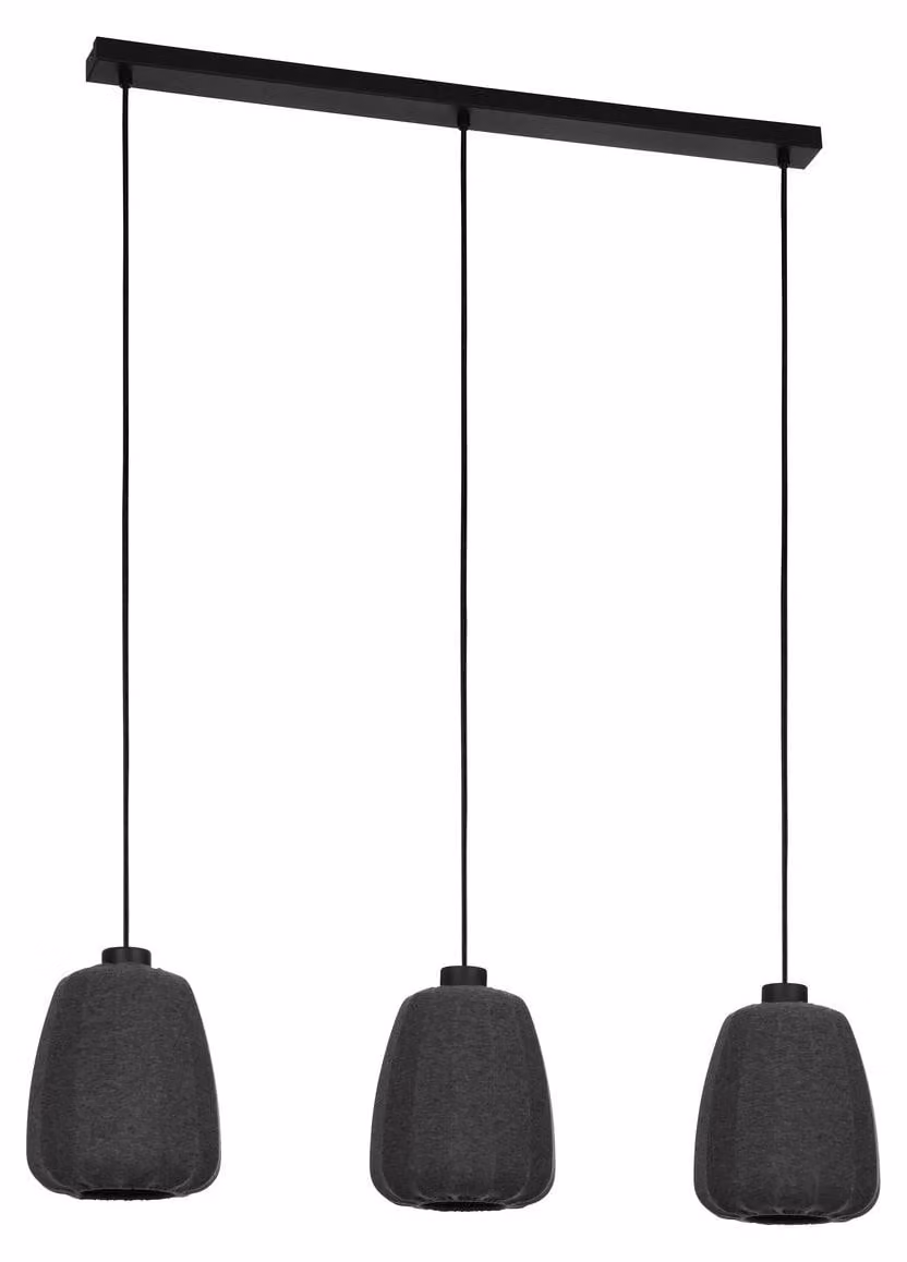 BARLASTON lampada a sospensione lampada a sospensione lampada a sospensione - L88 x L18 x H110 cm - nero - 3X40W escl. - IP20