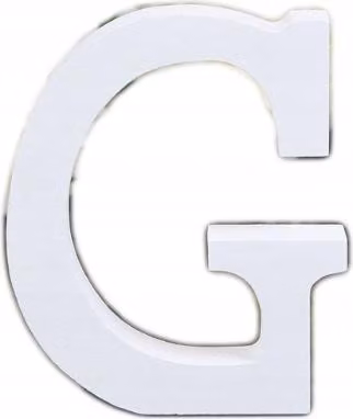 Lettera "G" in legno, 16 cm, 1 pz.