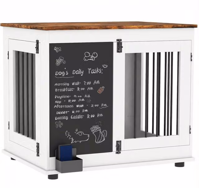 Gabbia per cani di media taglia Xylo con 2 porte, Bianco, L: 80 cm, P: 60 cm, H: 70 cm