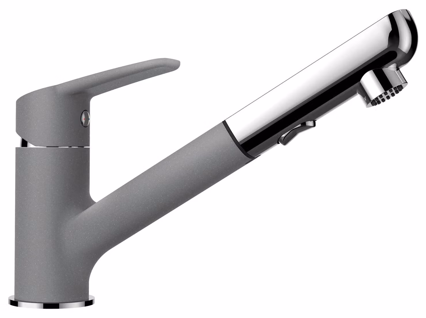 Rubinetto Schock Daja 522120GCR, Croma, alta pressione, bocca estraibile