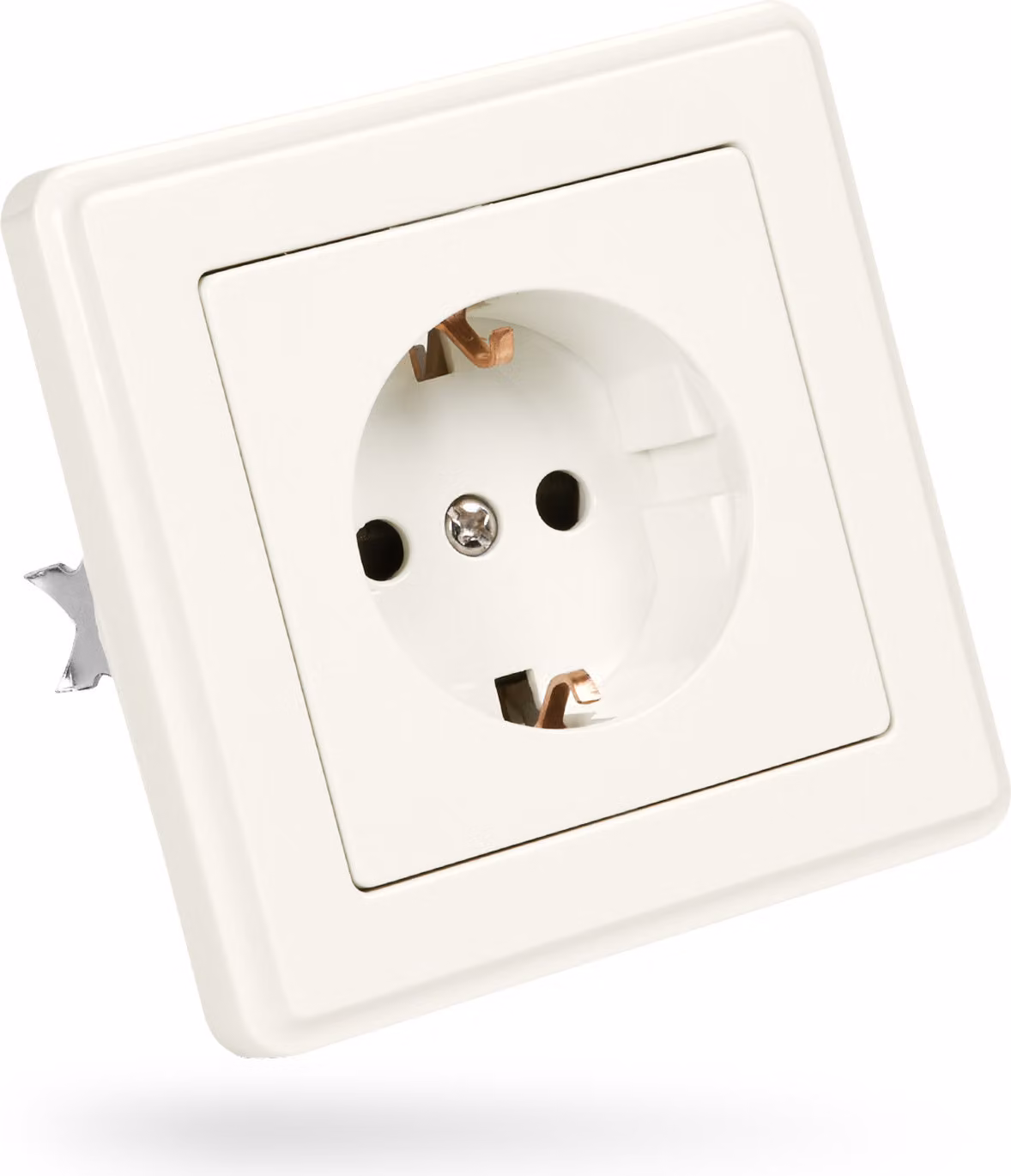 Presa a contatto di protezione ABSINA da incasso - Presa a muro bianca 250V AC, 16A, IP20 - Presa Schuko da incasso
