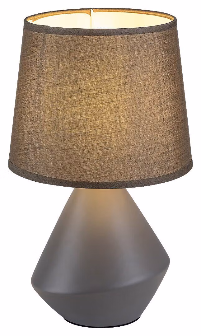 Lampada da tavolo da comodino Wendy, marrone, 1xE14x40W, Vetroceramica/gesso, dimensioni: 34x20x20 cm, IP20, Rabalux