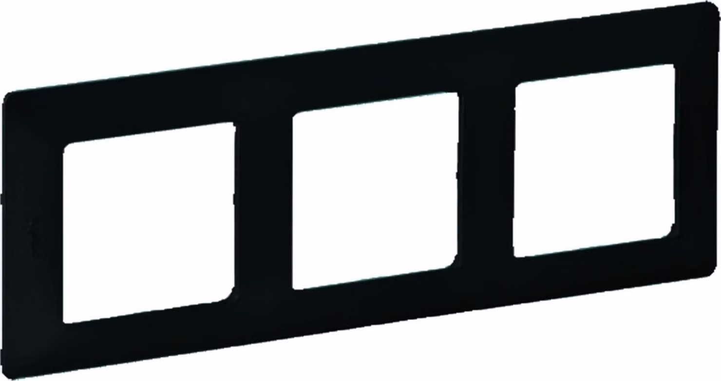 Legrand Valena Life, cornice, tripla, nera, 1 pz.