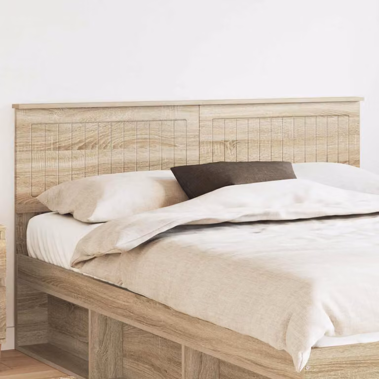 Testiera per letto moderna vidaXL in legno ingegnerizzato color rovere sonoma marrone L: 153 cm, H: 70 cm, P: 10,7 cm