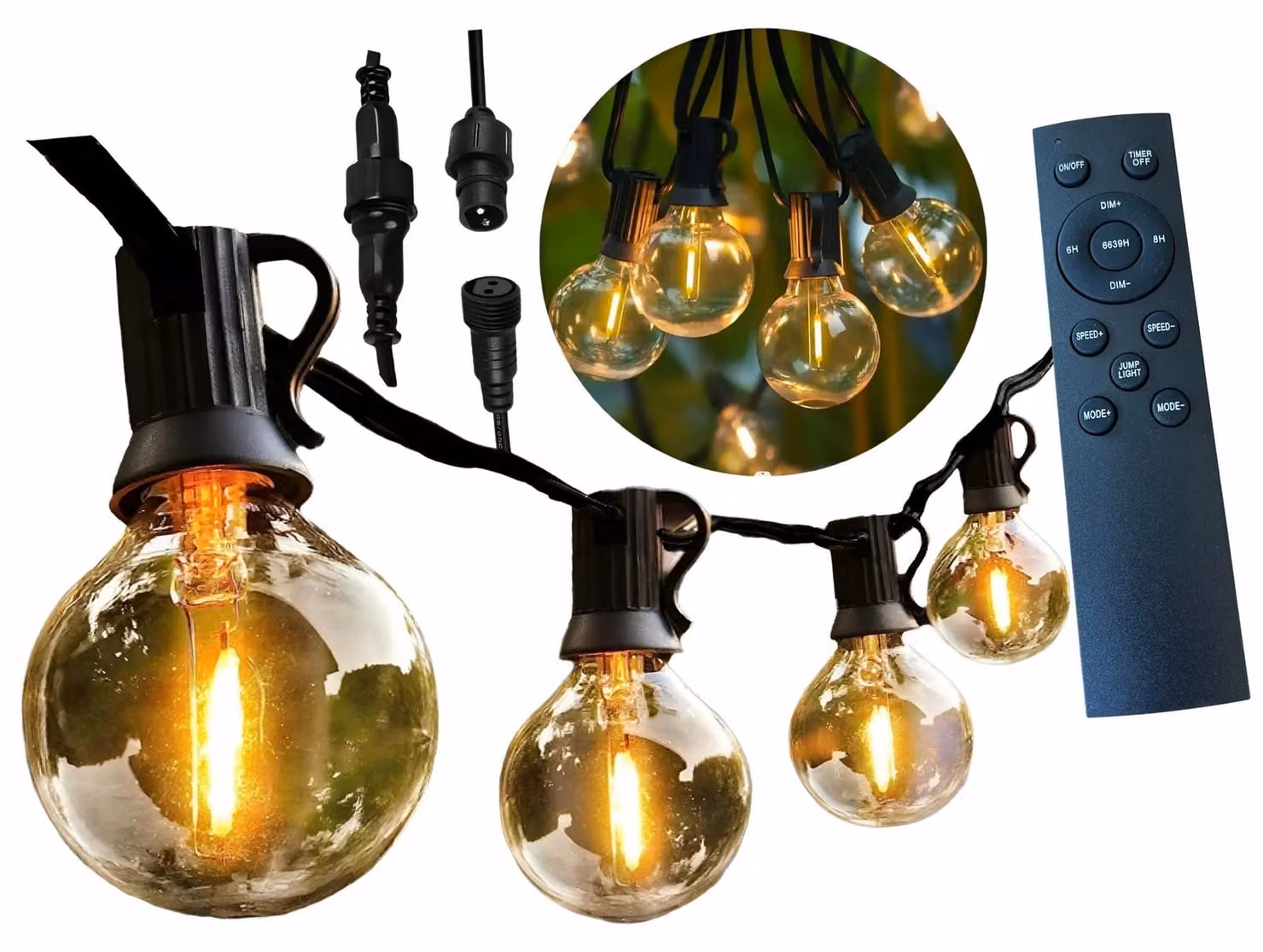 Catena luminosa da 20 metri - Catena luminosa a LED - Illuminazione per giardino - Illuminazione esterna