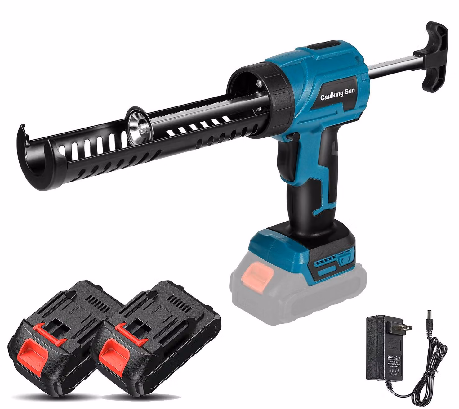 Pistola a caldo a batteria, con 4 velocità regolabili, design ergonomico, 2 batterie e spina di tipo EU