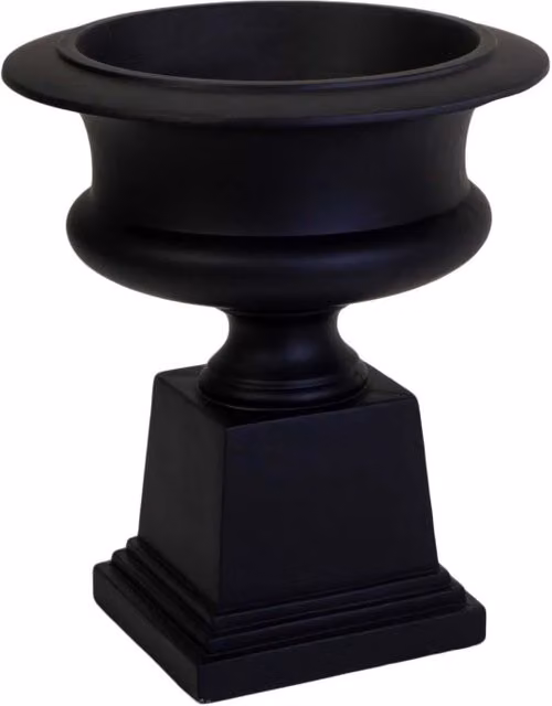 Portavaso resina nero opaco cm 58x58h67