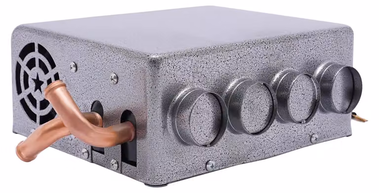 Riscaldamento per auto - 12 V - Riscaldamento rapido - Deumidificazione e sbrinamento - Risparmio energetico - Realizzato in rame e ferro - Colore grigio