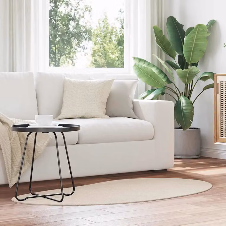 Tappeto moderno vidaXL HUARTE beige in poliestere, lavabile e antiscivolo, L: 80 cm x P: 150 cm