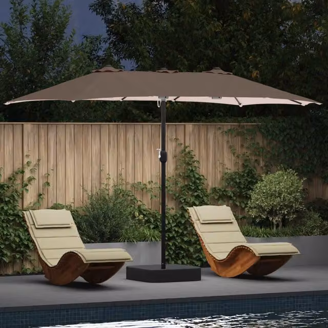 Ombrello da giardino-Ombrellone da spiaggia Talpa 385 x 209 x 244 cm Poliestere