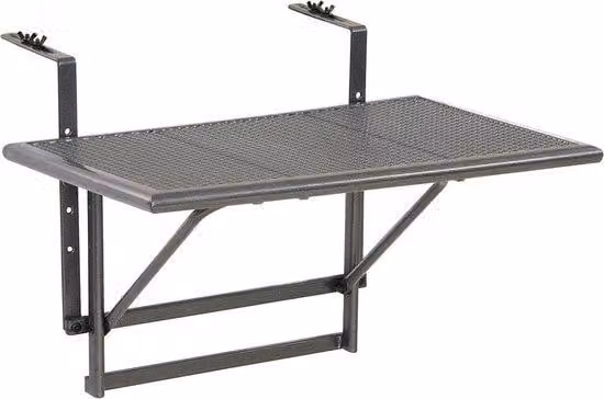 Tavolino da balcone pieghevole grigio antracite 60x40 cm