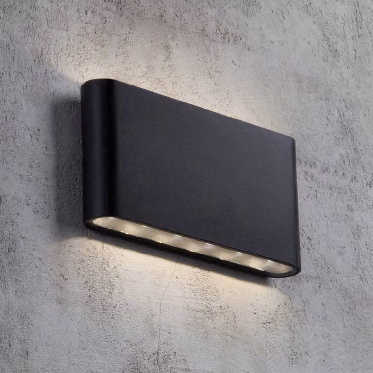 Nordlux Applique da esterni a LED Kinver, Nero, Metallo, Moderno, Applique LED da esterni