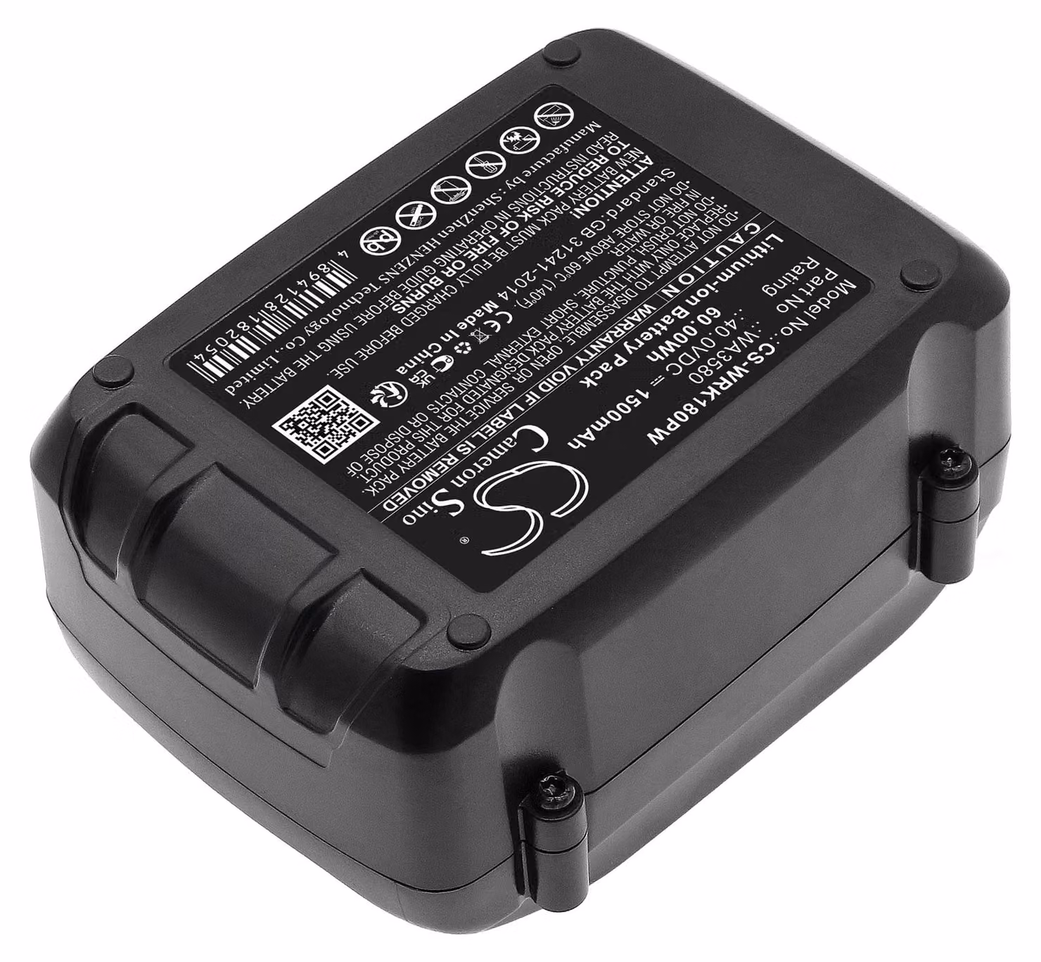 TECHTEK Batteria compatibile con [Worx] WA3747, WA3877, WG180, WG280, WG380, WG580, WG640 sostituisce WA3580