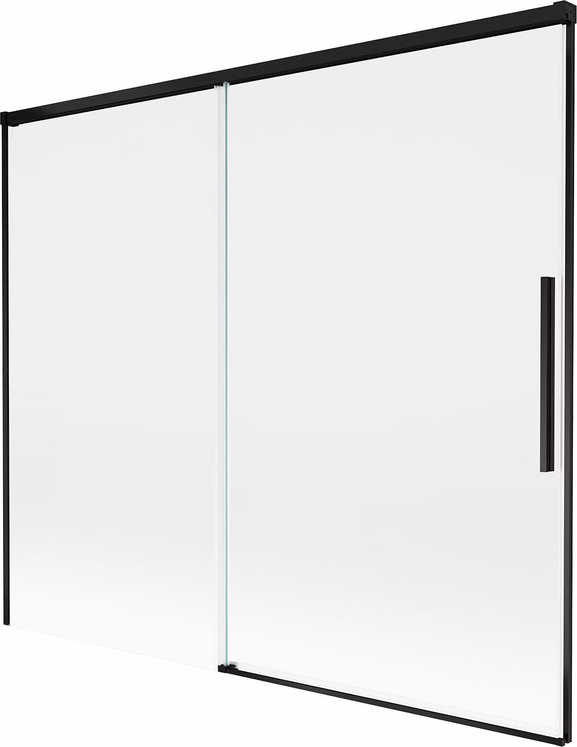 Mexen Rox paratia per vasca da bagno a 2 ante scorrevole 180 x 150 cm, trasparente, nero - 8C9-180-001-70-00