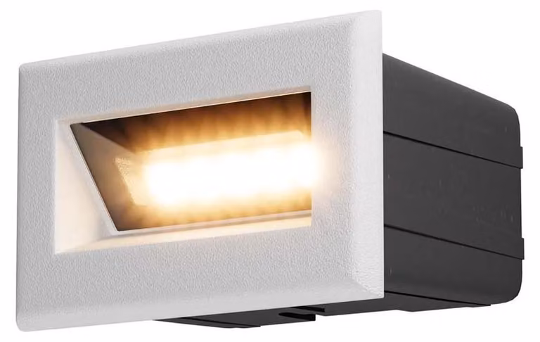 Lampada LED per scale, lampada da parete, IP65, metallo, bianco, L 8,4 cm