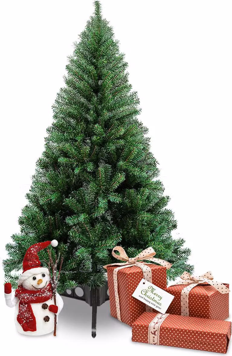 Jayseuw Albero di Natale Artificiale 120 cm Abete con supporto per decorazione natalizia riutilizzabile Verde