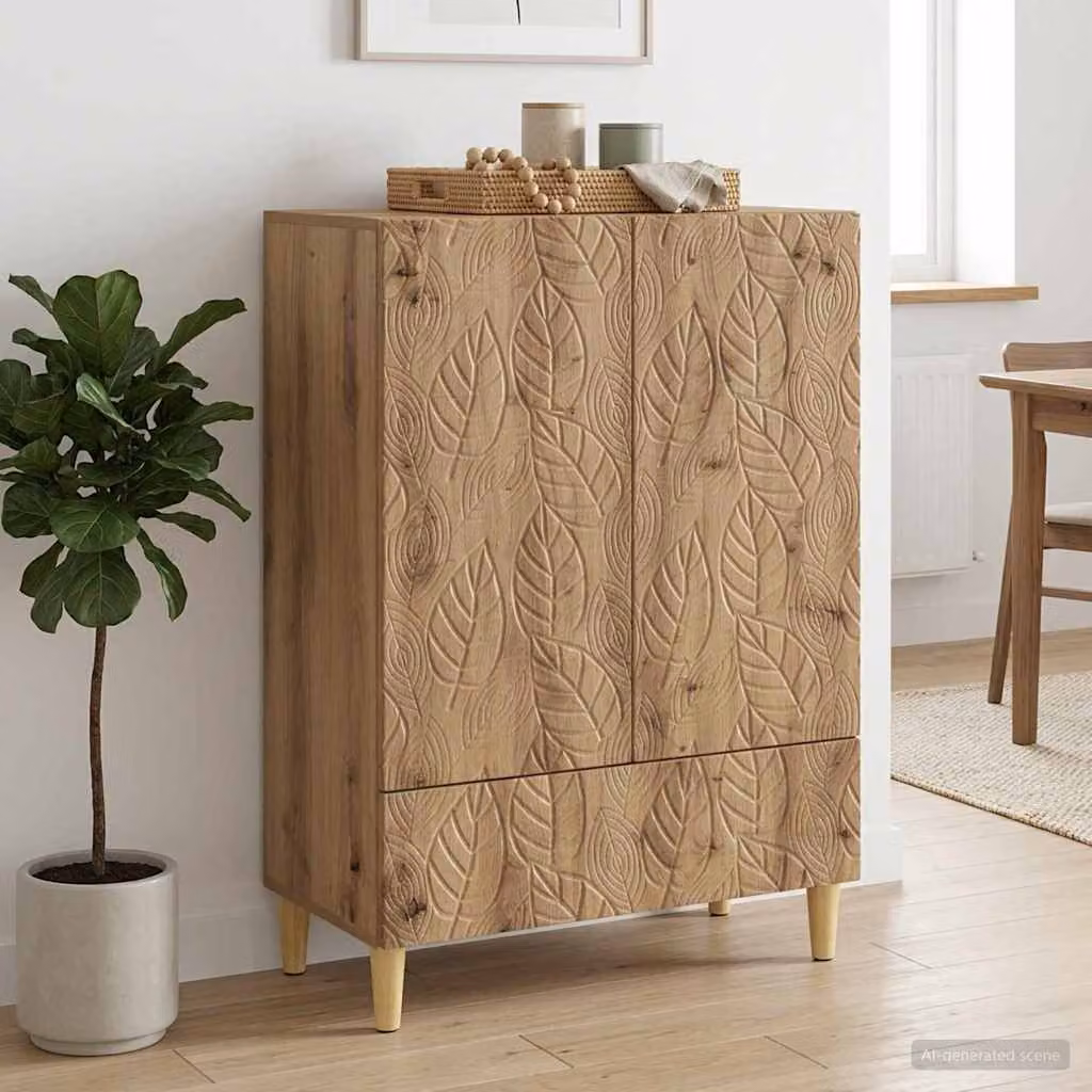 Credenza moderna vidaXL in legno marrone L: 66 cm, P: 34,5 cm, H: 95 cm