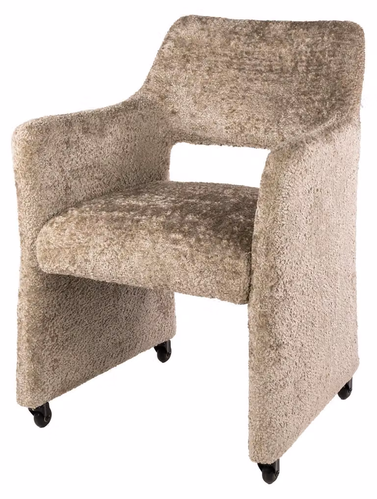 Sedia da pranzo FURNLUX Forma Beige e Nero 61 cm / Colore principale: Beige / Dimensioni: 61 x 82 x 64 cm