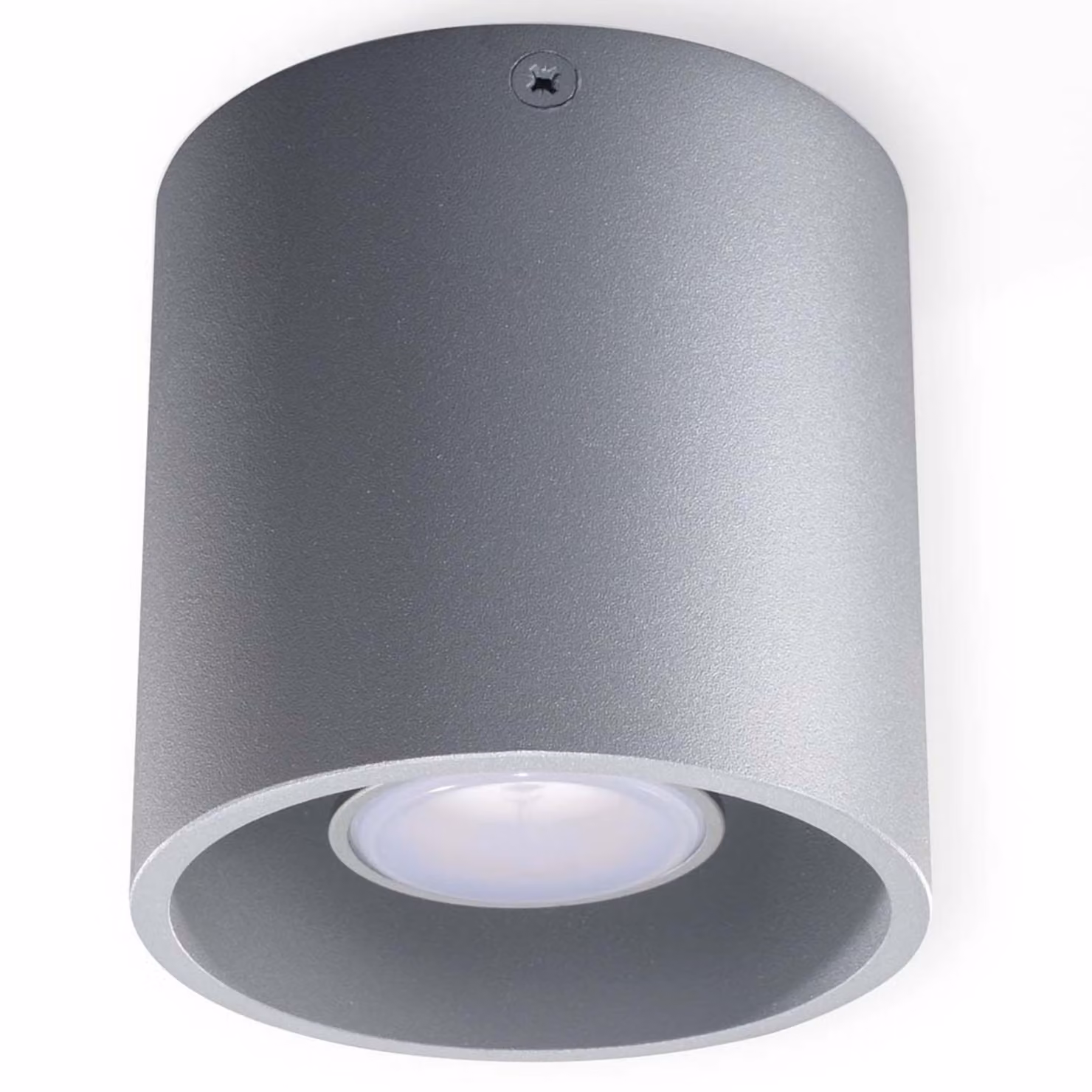 Lampada da soffitto ORBIS 1 grigio 1xGU10 10W alluminio 10x10x10cm Sollux Lighting