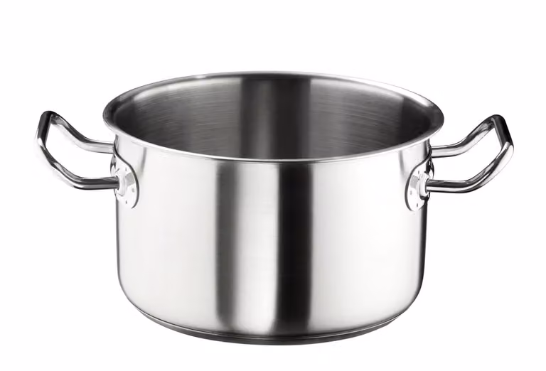 Casseruola fonda in acciaio inox per induzione, linea Master, diam.32cm