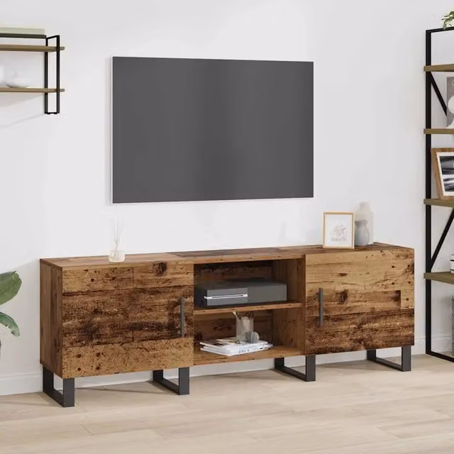Mobile TV e Credenza Moderna vidaXL in Legno Marrone L: 150 cm, P: 30 cm, H: 50 cm