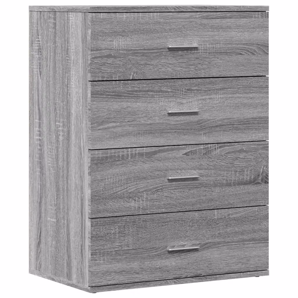 Credenza moderna vidaXL in legno MDF grigio da appendere alla parete L: 60 cm, P: 39 cm, H: 80 cm – 2