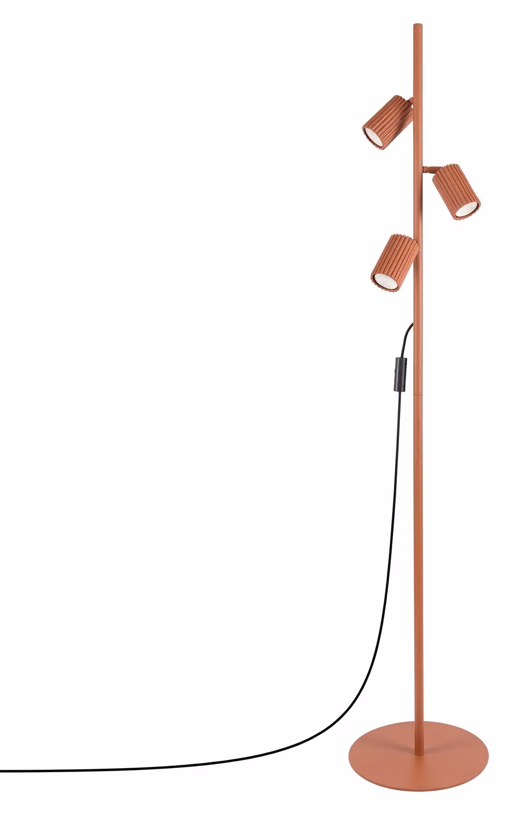 Lampada da terra KARBON 3 ocra rossa 3xGU10 10W alluminio 155x30x30 cm Sollux Lighting