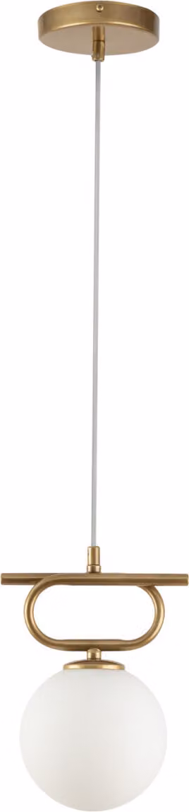 Lampada a sospensione decorativa oro elegante sfera di vetro bianco Tes 1xG9 12W Sigma Lighting