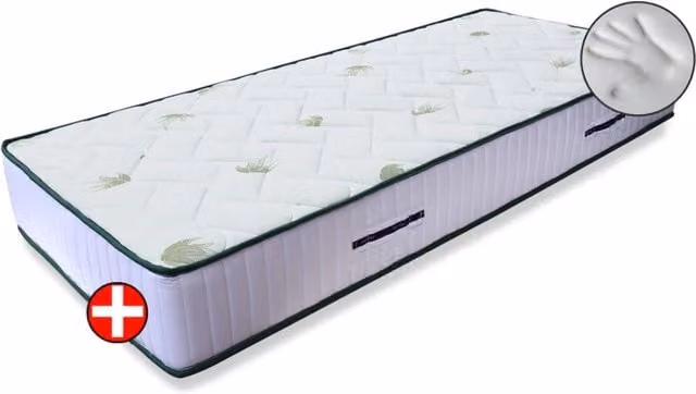 Materasso Singolo Lisa di ITALYMATERASSI in Memory Foam e Waterfoam Anallergico, Bianco, L 110 cm x P 190 cm x H 20 cm