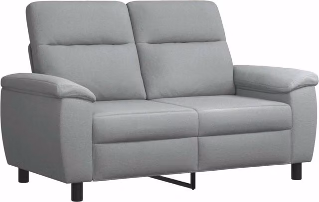 Divano moderno vidaXL in tessuto grigio e nero con struttura in metallo L: 158 cm, P: 90 cm, H: 95 cm