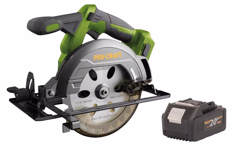 Sega circolare a batteria Procraft PCA32-BB 20 V 165 mm Brushless + 1x batteria 4,0 Ah - senza caricabatteria