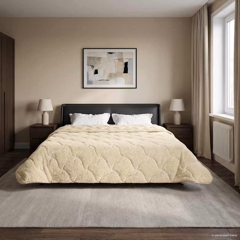 vidaXL Piumone Invernale in Microfibra Traspirabile e Reversibile, Beige, 200 x 220 cm