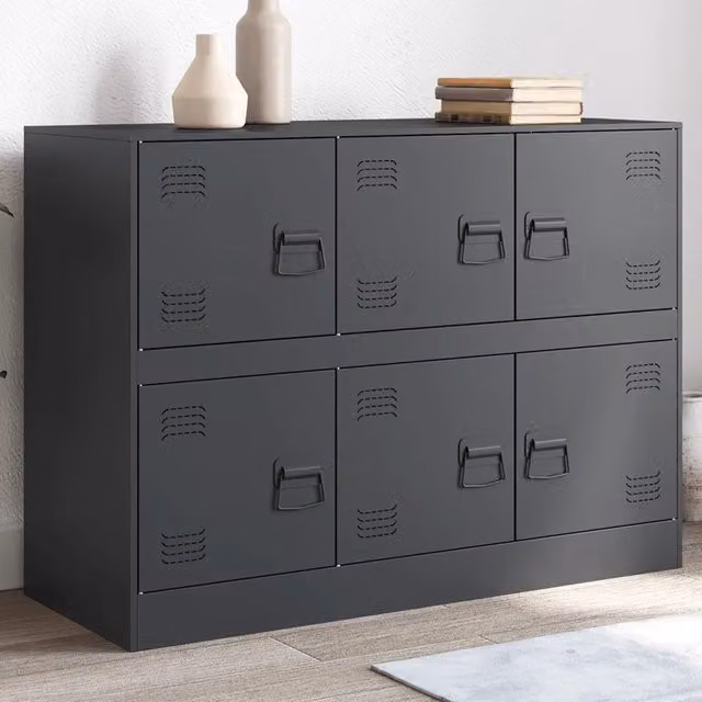 Credenza Antracite 99x39x73 cm in Acciaio 841795
