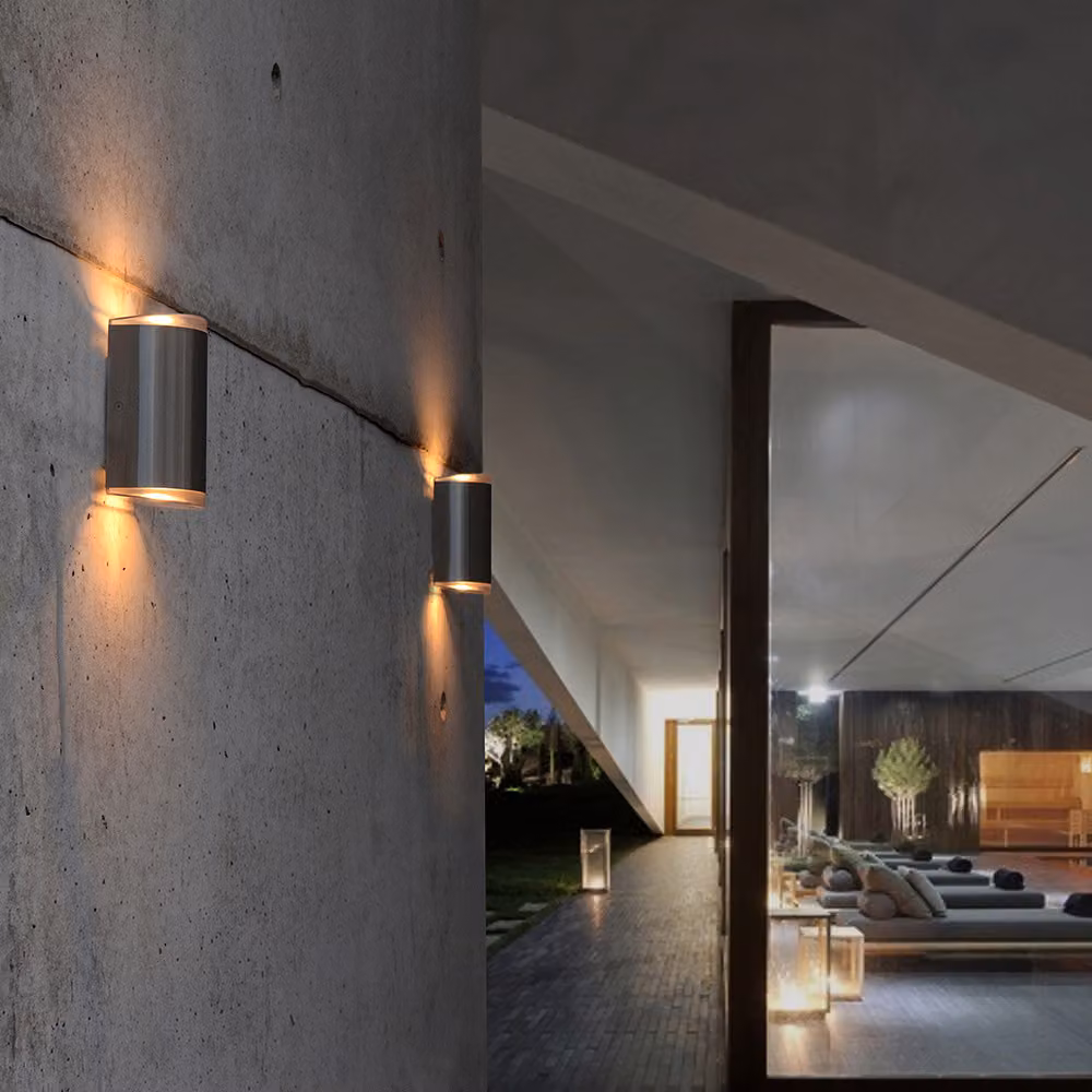 Lampada da parete a LED per esterni Path IP44 in acciaio inox