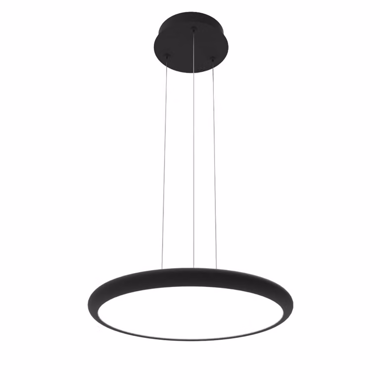 Viokef Lampada a sospensione Benett, dimmerabile, Nero, Soggiorno / Sala da pranzo, Alluminio, Moderno, Lampada a sospensione