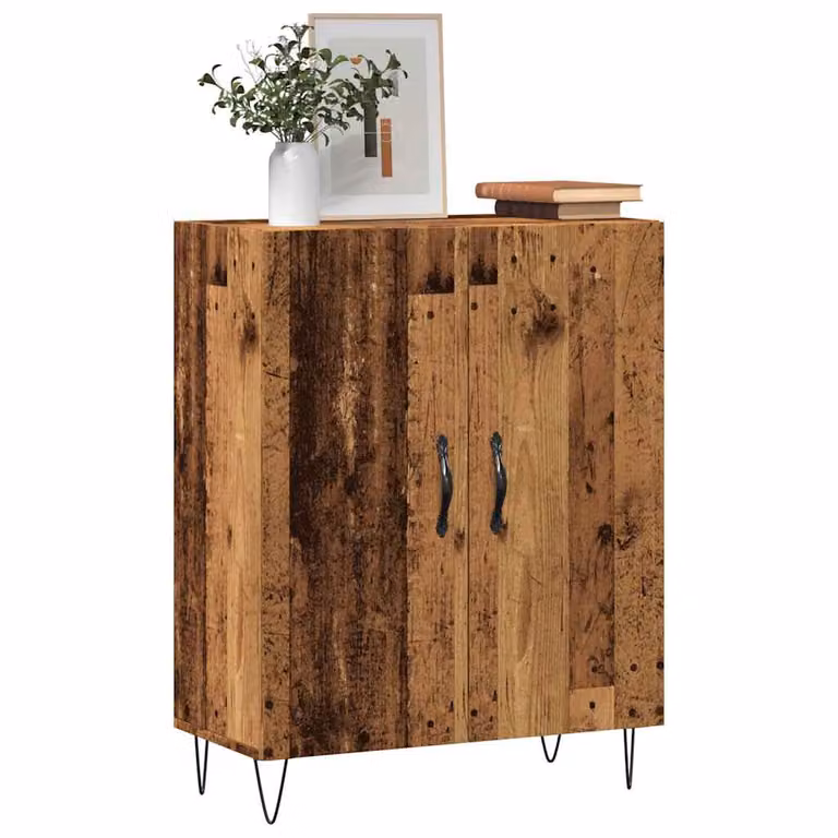 Credenza in stile classico vidaXL in legno e metallo marrone, L 69,5 cm x P 34 cm x H 90 cm