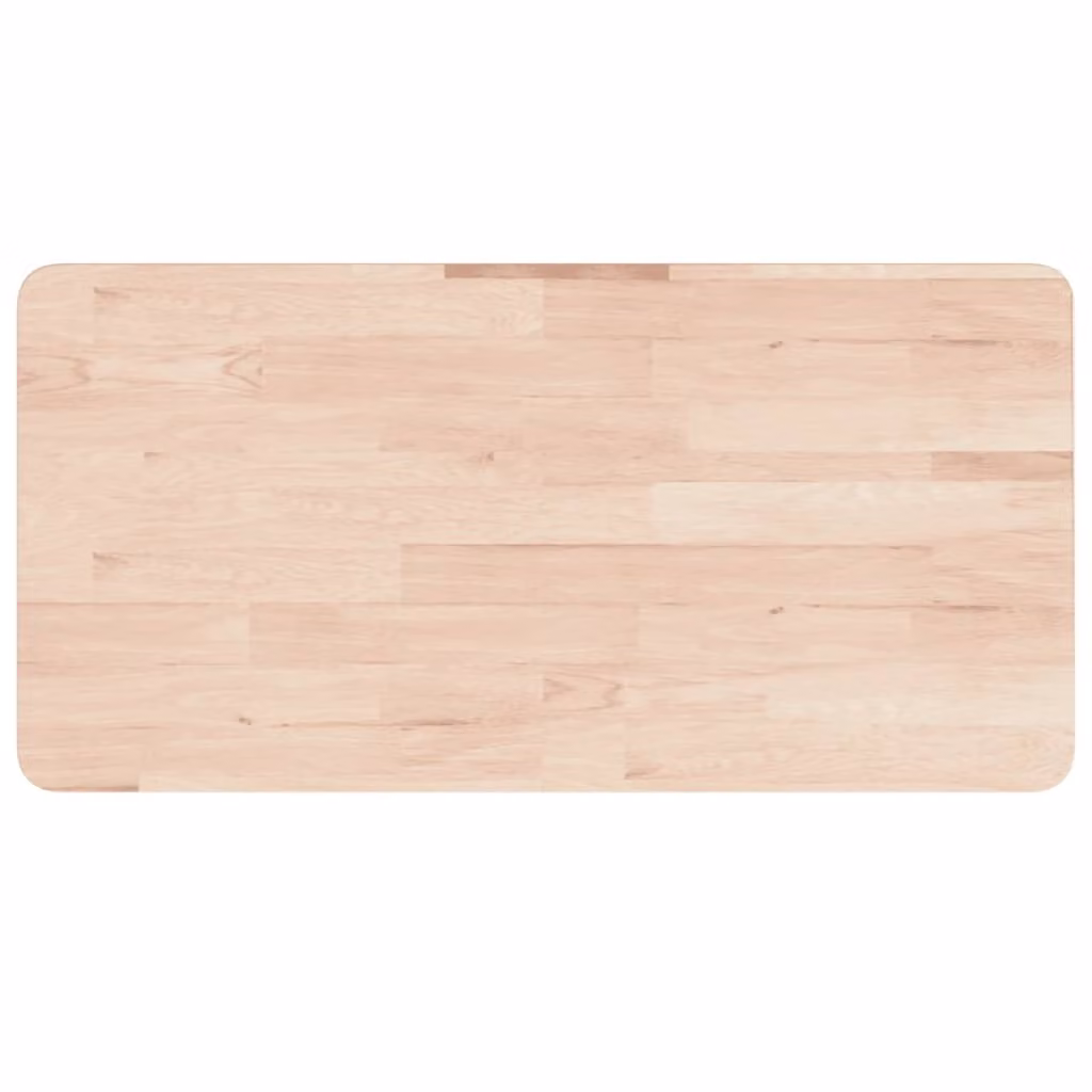 Piano Bagno 100x60x4 cm in Legno Massello Non Trattato