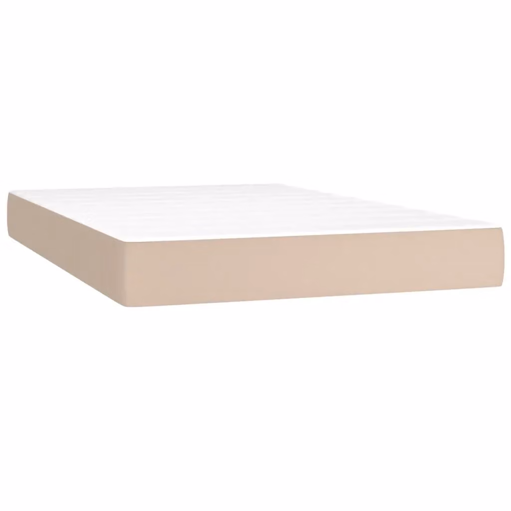 Materasso Ibrido vidaXL con Molle Insacchettate in Similpelle Beige L: 120 cm, P: 200 cm, H: 20 cm – 2