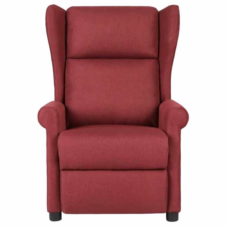 SYFAX™ Poltrona Massaggiante Elettrica Rosso Vino in Tessuto