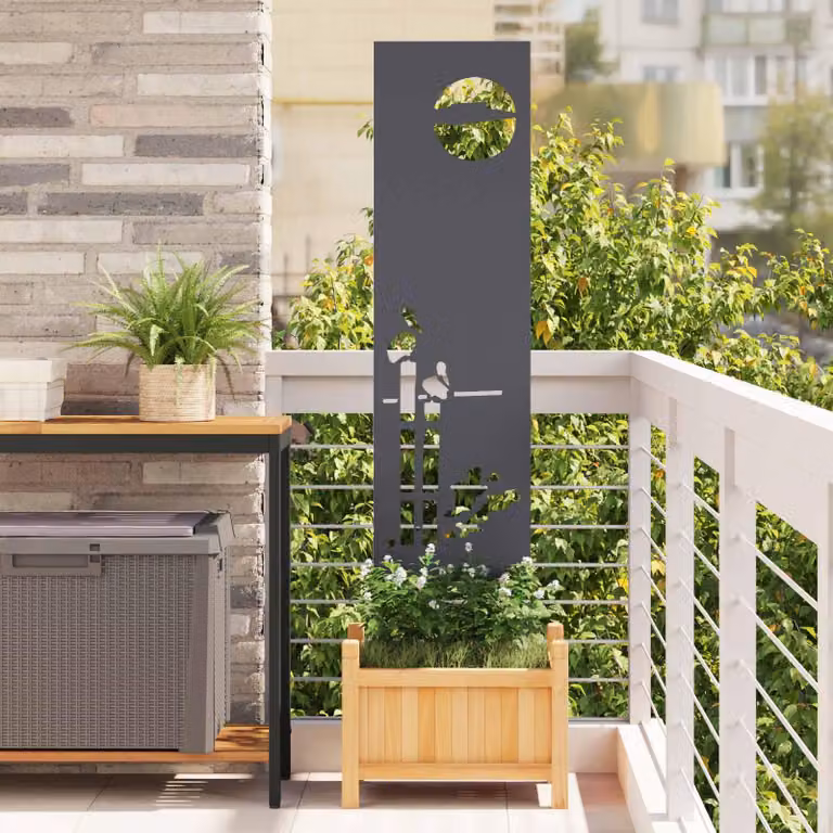 Schermo per privacy in giardino Traforo Antracite 32 x 140 cm