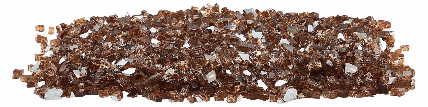 SucceBuy Vetro per caminetti, 4,5 kg di pietre di vetro resistenti al calore, perle di vetro riflettenti da 6,35 mm per caminetti, rocce di vetro per caminetti, cristalli per caminetti, perle decorative per caminetti, effetto color rame