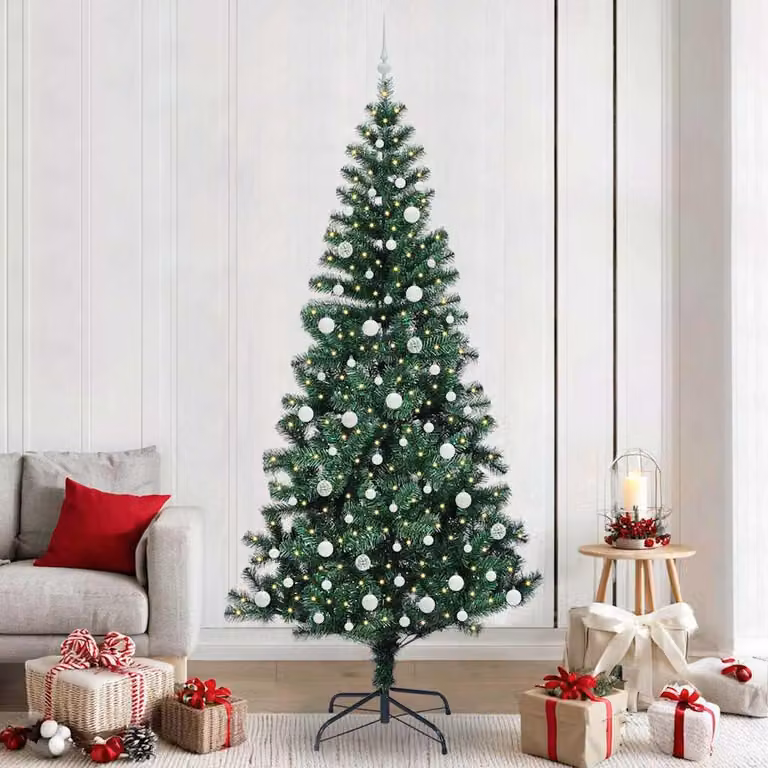 Maison Exclusive - Albero di Natale artificiale illuminato, verde, 240 cm