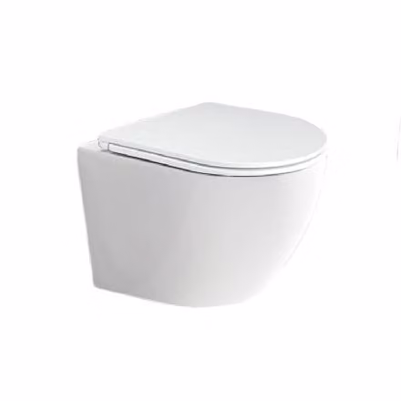 Mereo Keramika - WC sospeso con sedile softclose, senza brida, bianco VSD82S
