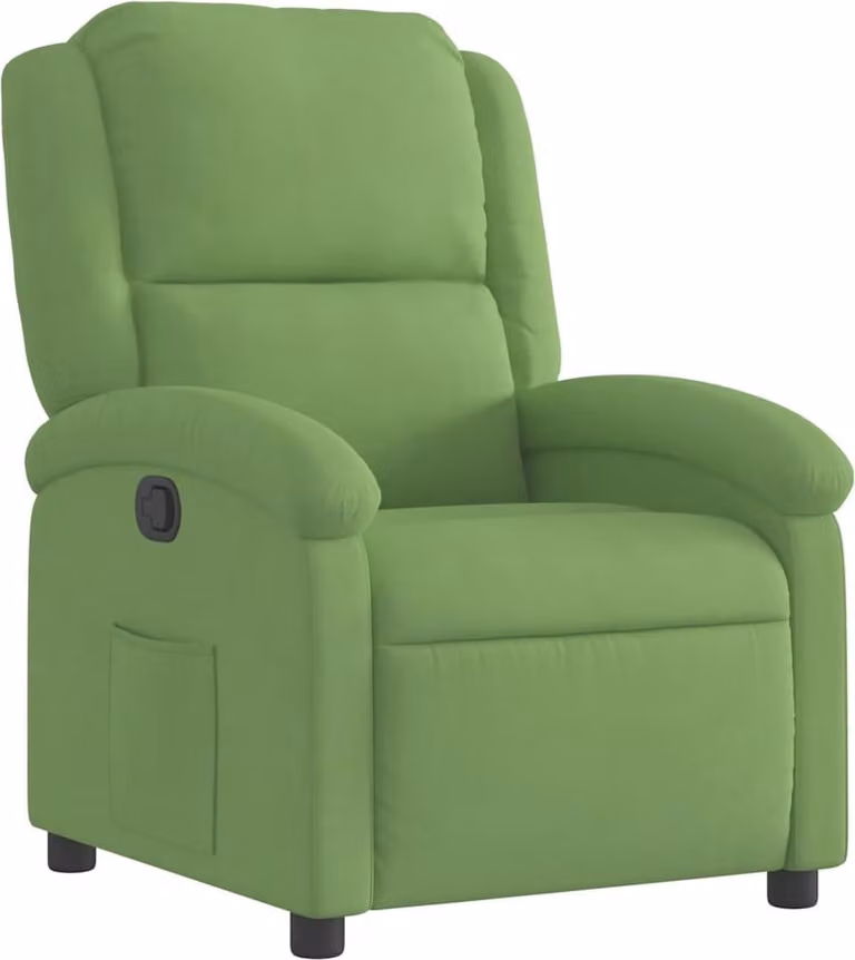 SYFAX™ Poltrona Reclinabile Verde Chiaro in Velluto