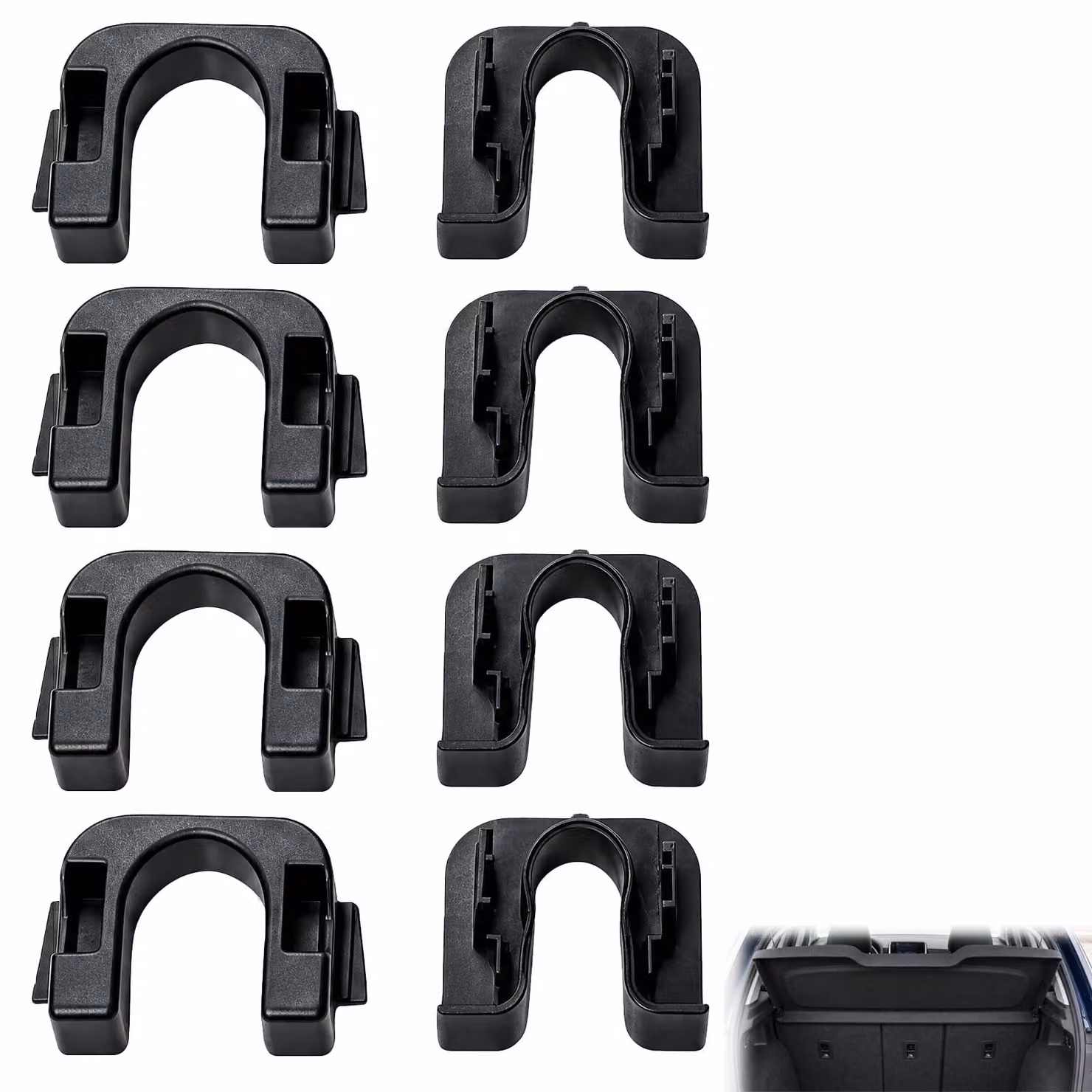 8 clip per portasciugamani, utilizzabili per il bagagliaio dell'auto