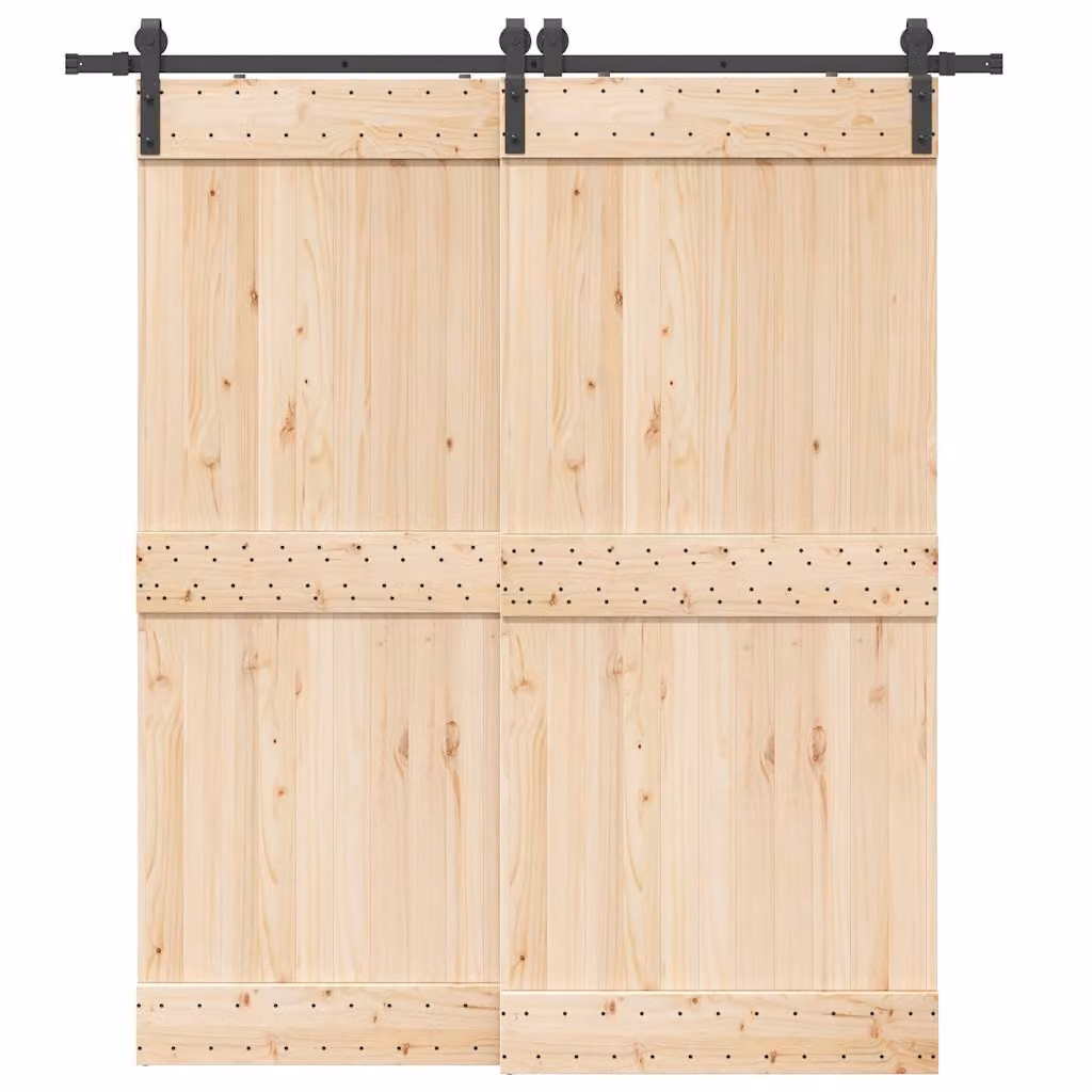 vidaXL Kit di Binari per Porte Scorrevoli in Acciaio Nero Opaco