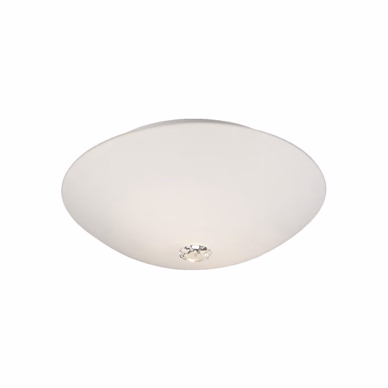 Plafoniera LOX 1xE27/40W, bianco/opale/chiaro , IP44 L: 230, H: 105, attacco E27, dimmerabile