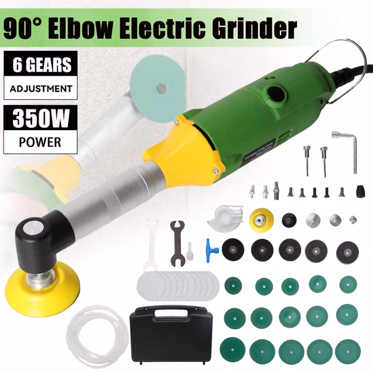 Mini smerigliatrice multifunzione - Smerigliatrice elettrica a disco - Set da 350W - Velocità variabile - 20.000 giri/min - Mandrino autoserrante da 3 mm - Spina di tipo europeo